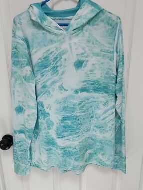Realtree Fishing Size 16-18 Seafoam‎ & White Hooded Pullover